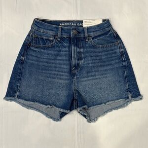 American Eagle Highest Rise 90s Boyfriend Denim Jean Shorts Medium Wash Size 0